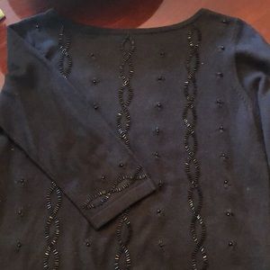 Black jeweled sweater
